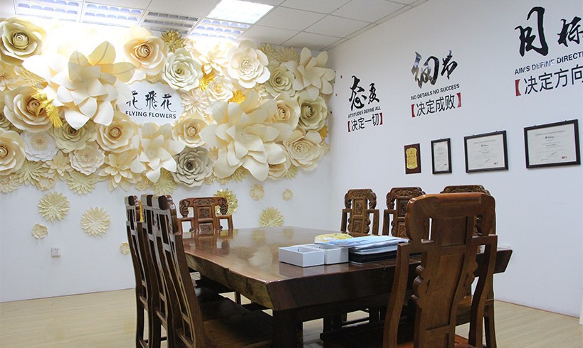 office Paper flower wall office Paper flower wall