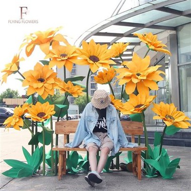 Ulko iso käsintehty vaahtopaperi kukka auringonkukka